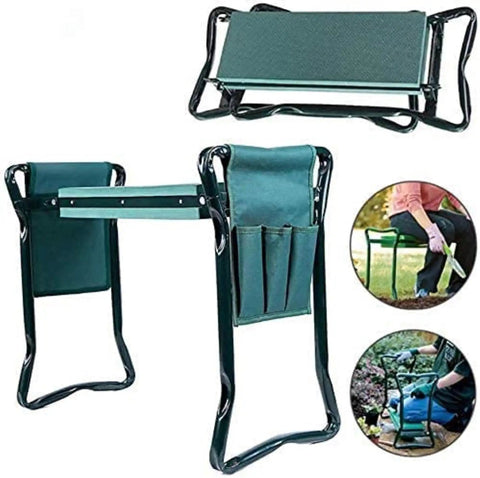 Heavy Duty Garden Kneeler And Seat With Wide Cushioned Pad Foldable Patio Bench Stool With Dual Tool Bags Portable Kneeling Chair For Gardening Perfect Gift For Gardeners