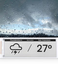 ESP32 S3 Powered 5.79 Inch E Ink Display E Paper HMI Module With SPI Interface Low Power Power Off Retention Dope Development Friendly For DIY IoT Projects And Handheld Gadgets Crisp Black White Display Battery Saver showing thunderstorm weather UI