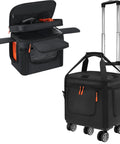 Carrying Case With Wheels For Portable Power Station Explorer 1000 V2 Padded Travel Bag showcasing open compartments and trolley handle.