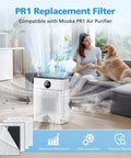 2 Pack PR1 Replacement Filter For PR1 Air Purifier H13 True HEPA Fits Large Rooms Up To 2200 Sq Ft Includes 4 Washable Pre Filters
