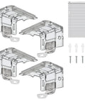 Four Pack Window Shade Mounting Brackets Clips For 1 Inch Pleated Honeycomb Cordless Blinds Headrail Holder With Metal Clip