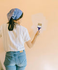 Person painting wall with Adjustable 3 Inch Paint Brush With 270 Degree Angled Head And 2.6 Cm Aperture