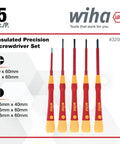 Insulated PicoFinish Precision Screwdriver Set 5 Piece Slotted and Phillips 1000V VDE Rated Black Oxide Pro Grade display