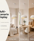Bennyes Wabi Sabi Pendant Light 19.7 in White Modern Pendant Lights shown in living room, dining room, and bedroom settings.