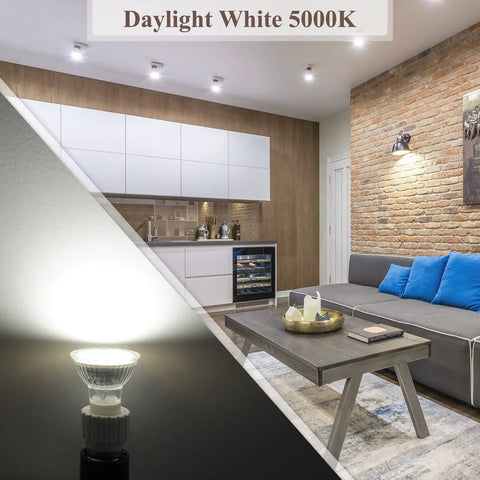 Energy Saving GU10 LED Light Bulbs 6W 60W Halogen Replacement 5000K Daylight White 700 Lumens spotlight in room
