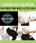 Person using Toilet Aid Wand 18 Inch Personal Bottom Wiping Tool For Easy Self Care And Hygiene Mobility Aid With Hygienic Cover
