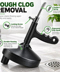Professional Grade 25ft Manual Drain Auger And Drain Snake With Gloves for kitchen sink, featuring ergonomic grip and durable housing.