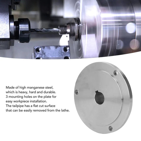 Heavy Duty Lathe Faceplate Forged From High Manganese Steel Featuring Three Hole Mount And 130mm Diameter For K11 K12 K72 Woodworking Lathes Built Like A Tank For Every Project