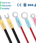 Get That Wiring Done Right With This Sick 550Pc Heat Shrink Wire Connector Kit Featuring Color Coded Waterproof Crimp Terminals For Easy Gauge Id And A Snazzy Crimper Tool Perfect For Any Auto Or Home Electric Fix Up. ring and fork terminals with color-coded heat shrink