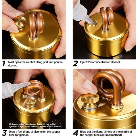 Steps to use High Power Mini Alcohol Stove Spirit Burner For Camping And Backpacking
