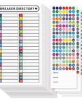 16 Sheets Breaker Panel Labels Set For Electrical Box And Load Center, Number Stickers For Circuit Breaker Catalog displayed