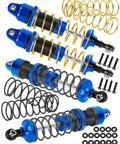 Beefed Up Big Bore Aluminum RC Shocks Upgrade Kit For One Sixteenth Mini Maxx 4WD And Mini XRT VXL Three S Trucks Navy Blue