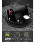 Granite Seam Setter 8-Inch Glass Suction Cup With Built-In Pressure Gauge, Anti-Slip Handle on marble surface