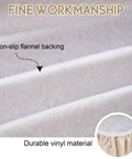 Close-up of Three Piece Fitted Tablecloth And Bench Cover Set For 6 Foot Tables 30 By 72 Inch Vinyl with elastic edges showing durable vinyl material.