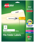 Top Shelf File Folder Labels Featuring Trueblock Coverage And Relentless Permanent Adhesive Engineered For Laser And Inkjet Printers Bulk White Sheets packaging with labels for efficient filing.