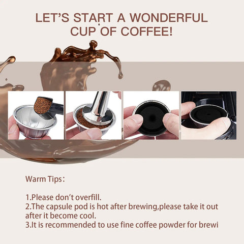 Reusable Silicone Coffee Capsule Lids For Original Nespresso VertuoLine Pods 4 Pack With Scoop And Brush demonstration