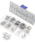 250 Piece Stainless Steel E Clip External Retaining Ring Assortment Kit Ten Metric Sizes From 1.5mm To 10mm With 25 Pieces