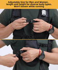 Lightweight Hydration Running Vest Pack With Adjustable Chest Straps And Front Pockets For Easy Hydration On The Go Ideal For Running Cycling And Hiking Front Straps Fit 500 Milliliter Bottles And No Bounce, showing adjustable straps