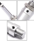 Close-up of Compact 16mm Bore 300mm Stroke Air Cylinder Double Action Single Rod With Y Connector And Four Pneumatic Quick Fittings MAL16x300