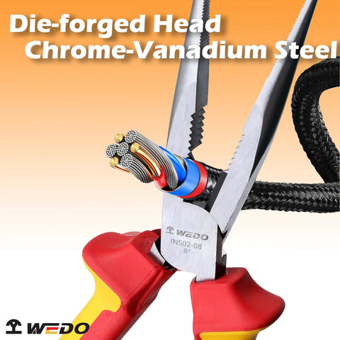 VDE 1000V Insulated Tools Set 42Pcs pliers cutting wire, chrome-vanadium steel, IEC 60900 certified for EV maintenance