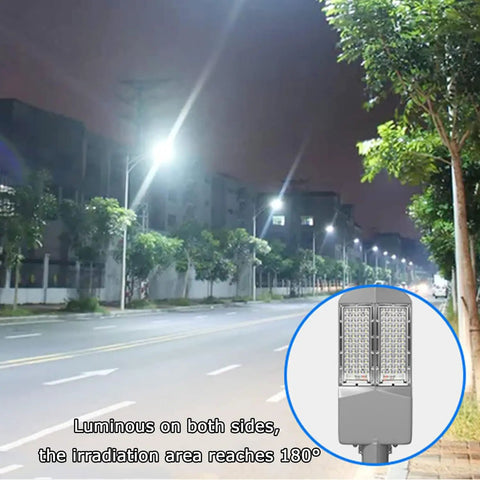Hella Bright 8000W Solar Street Lights With Remote Control IP65 Waterproof LED Flood Lamp illuminating a pathway at night.