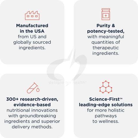 Manufactured and tested health supplement with USA-sourced ingredients, focusing on research-driven and evidence-based solutions.