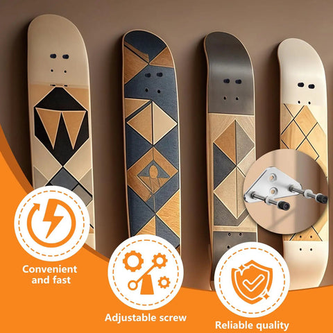 Dope Six Pack Aluminum Skateboard Wall Mount Hanger With Two Screws For Easy Display And Storage Rust Resistant Keeps Your Deck Flat