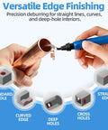 Using Pro Grade 13-Piece Deburring Tool Kit For 3D Printing With Aluminum Handle, 12 M2 HSS Blades on copper pipe