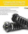 All-In-One Front Strut Assemblies With Coil Springs And Rear Shocks For 2010 2013 Mazda 3 Set Of 4 Bolt-In Replacement Ready-To-Ride