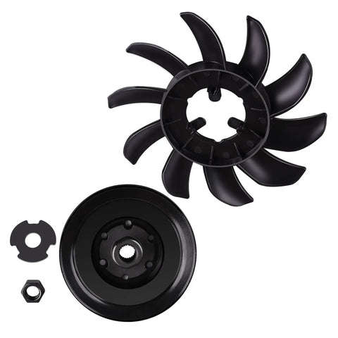 Fan and Pulley Kit for Hustler Raptor and Raptor SD Ride-On Mowers, Replaces 72134, Fits Left and Right Transmission System