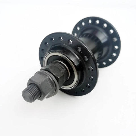 Front Bicycle Hub Aluminum Alloy 36 Hole 100mm Width Three Eighths Thread For 14G Spokes Rotary Disc Brake Rotor Compatible