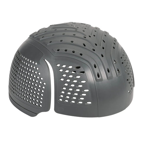Skullerz 8945F(x) Universal Bump Cap Insert With Extra Venting, Charcoal, Ribbed Design, fits into any baseball hat, side view
