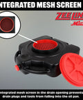 Lightweight 15 Quart Oil Change Pan with filter drain screen and 8 inch drain opening for easy pour and recycling