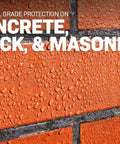 Heavy Duty Penetrating Concrete Sealer And Ultra Concentrate Water Oil Salt Repellent Makes Four Full Gallons From Just One on wet brick surface.