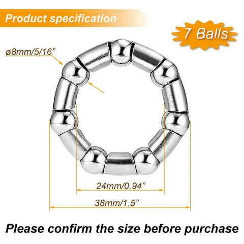 Four Piece Crank Bearing Set With Five Sixteenth Inch Ball Size And Seven Balls For BMX Bikes Beach Cruisers And Stretch Bicycles Pro Grade Precision Engineered For Smooth Reliable Performance, showing dimensions and ball count.