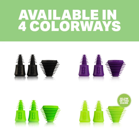 Universal Cleaning Plugs For Glass Water Pipes And More That Seal Tight Fits Male And Female Joints Durable Reusable Design Black, purple, green, glow