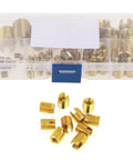 Self Tapping Thread Inserts Kit For Metal And Plastic Repair Pro Grade DIY Friendly Combo Set With Anti Vibration Design For Heavy Duty Workshop Easy Install Durable Fastener Repair Tools For Home Shop And Garage Projects, assorted brass inserts in storage case