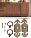 Vintage Brass Cabinet Pulls For Drawers And Doors, Double Open Vertical Retro Handle With Fish Pattern, Durable Shoe Cabinet Wardrobe Drawer Knob, Classic Hardware That Delivers A Solid Old School Look