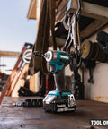 No-Bull 18 Volt Cordless Impact Driver Built Around A Brushless Motor And Four Speed Quick Shift Mode Delivering Up To Three Thousand Six Hundred Rpm For Nitty Gritty Fastening Work As A Raw Bare Tool Setup on a workbench.