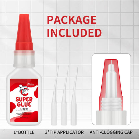 Heavy Duty Quick Dry All Purpose Glue 20G Tough As Nails For Plastic Metal Wood Leather Rubber Glass Clear Bond bottle with tips