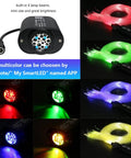 Mini 6W Starlight Headliner Kit With Twinkle And Sound Activated Fiber Optic Lights, multicolor options shown with app control