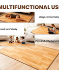 Cozy Imitation Wood Heated Floor Mat With Adjustable Temperature And 12 Hour Timer used for sleeping and work spaces