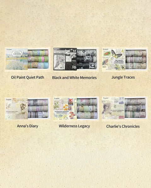 20 Rolls Vintage Washi Tape Set For Journaling And Planners Dope DIY Craft Supplies With Assorted Widths Bright Prints