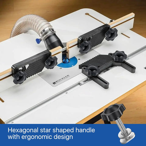 Twenty Piece T Track Knob Kit For Woodworking Jigs And Fixtures Includes Star Knobs T Bolts And Steel Washers on router table