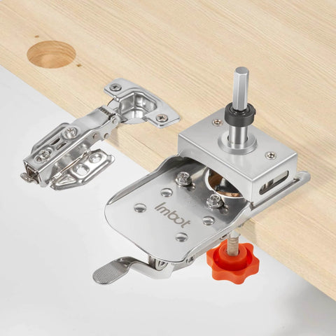 Metal Concealed Cabinet Hinge Clamp Fixture With Precision Locking Adjustable Punch Locator Stainless Steel Woodworking Jig For Easy Hinge Installation Hidden Door Hardware Tool By Imbot