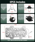 Dryer Repair Kit With Heating Element And Thermostat DC47-00019A DC47-00018A DC47-00016A DC96-00887A DC32-00007A Thermal Fuses Silver Finish