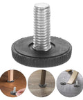 24 Pcs Adjustable Furniture Leveling Feet Screw In Legs For Dressers And Cabinets With Iron And Plastic Construction Easy Install Height Adjustment Floor Protection Wobble Free Stability For Any Home black screw-in leveling foot for furniture