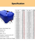 Collapsible Portable Water Storage Tank With Valve 500L Large Capacity Soft Water Bag For Camping And RV Trips, blue PVC bladder