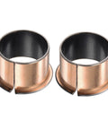 Straight Heavy Duty Flanged Sleeve Bearings With Oilless Bronze Sintered Build 40Mm Bore X 44.5Mm Od Pack Of Two showing profile view.