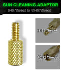 Brass Rifle And Handgun Cleaning Rod Adapter Kit With Three Thread Adapters For Bore Brushes 5-40 To 8-32 8-32 To 10-32 And 8-32 To Five Sixteenths Twenty Seven Female Threads For 22 Caliber And 12 Gauge Bore Cleaning Gear, 8-32 to 10-32 brass adapter